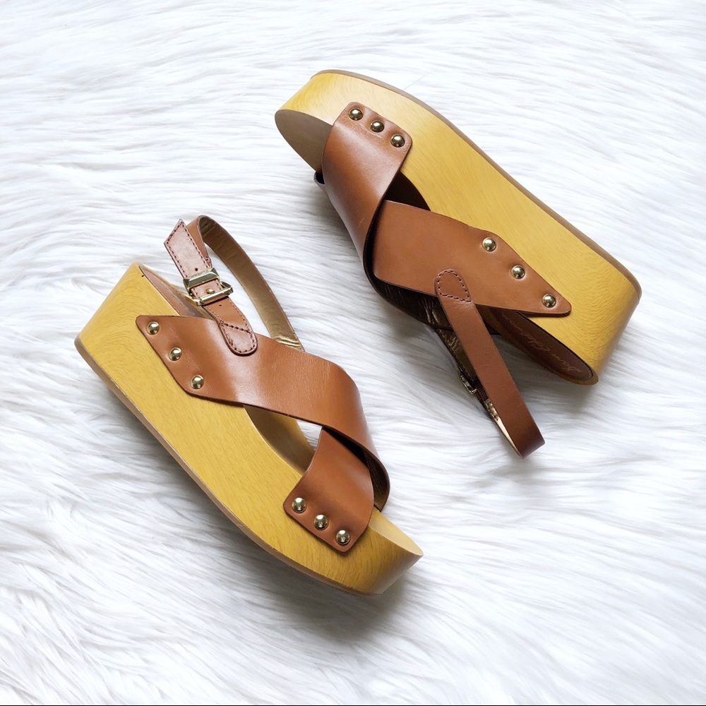 Sam Edelman Bentlee Platform Wedge Sandal in Brown - Picture 4 of 7